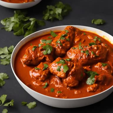 A flavorful chicken curry cooked with aromatic spices